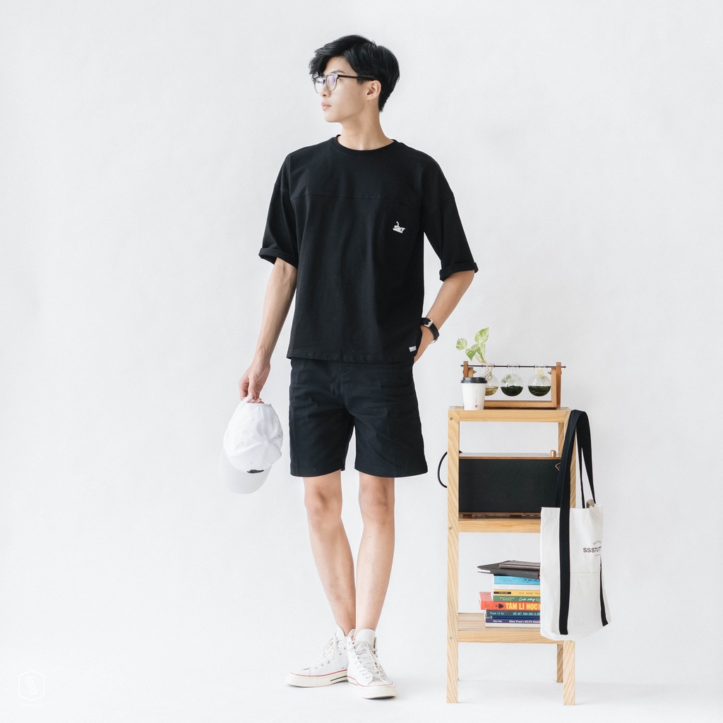 Áo thun ngắn tay Unisex cổ tròn có túi ngực thêu hoạ tiết thuyền SSSTUTTER thoáng mát thấm mồ hôi Try Tee | BigBuy360 - bigbuy360.vn