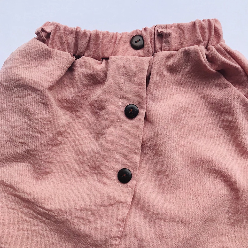 Quần Short Đùi Giả Váy Trẻ Em Chất Đũi Nhẹ Mát Thấm Hút Mồ Hôi Size 10-35kg