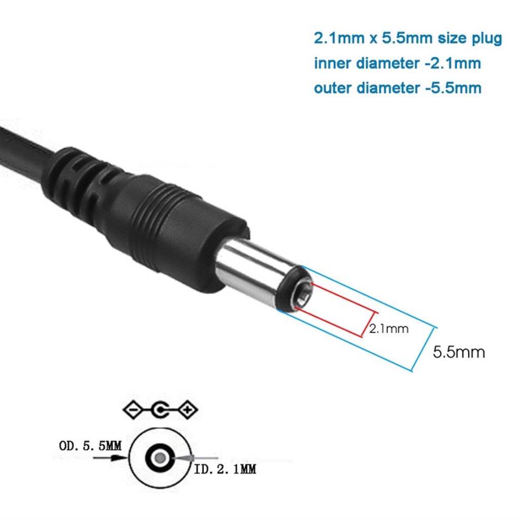 Dây Cáp Chuyển Đổi Usb Sang Cổng 5.5 mm 5v Dc Tiện Dụng - Dây sạc chuyển đổi 5.5mm USB