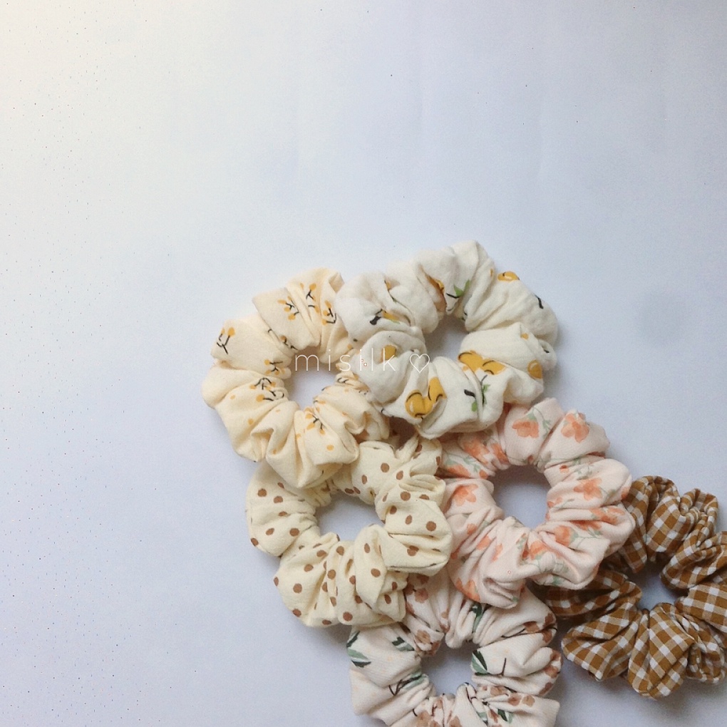 Linen srunchies | dây cột tóc vải xinh | misilk misilk ♡