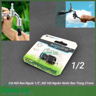 Cút nối ren ngoài với nguồn nước ren trong 21mm