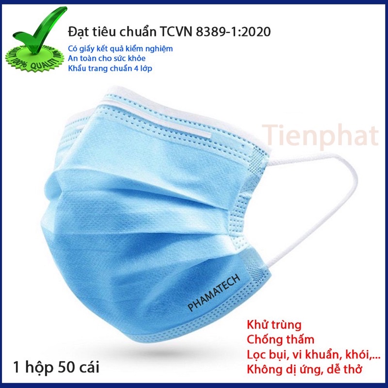 Khẩu Trang Y Tế Cao Cấp 4 Lớp Có Lớp ion Kháng Khuẩn