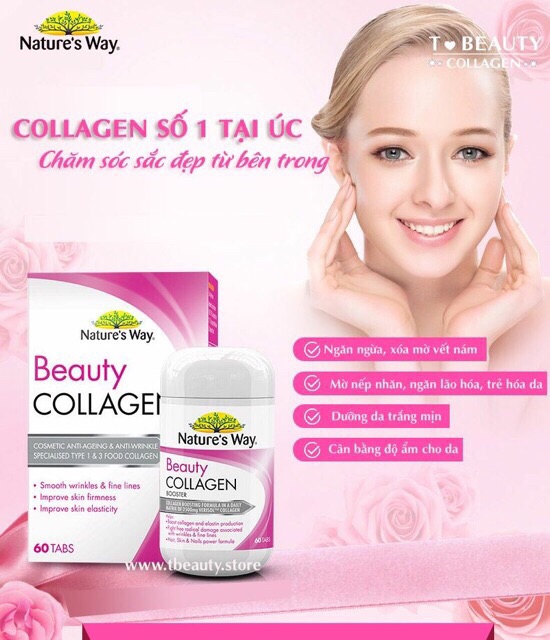 Collagen Của Nature’s Way 60 Viên - Đẹp Da, Tóc hàng Chemist Úc | BigBuy360 - bigbuy360.vn