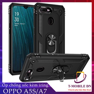 FREESHIP 50k_Ốp lưng Oppo A5S A7 chống sốc 2 lớp kèm nhẫn iring làm giá đỡ