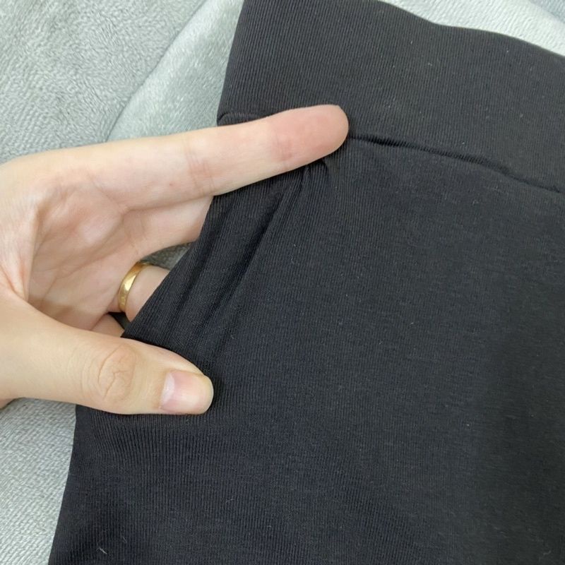 Chân Váy Dài Qua Gối Đuôi Cá Body Vintage Thun màu đen Lưng Cao Tôn Dáng | BigBuy360 - bigbuy360.vn