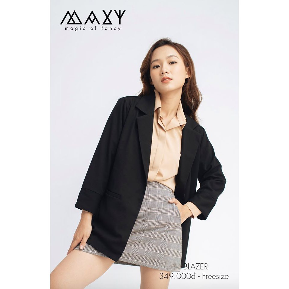 Áo khoác blazer phong cách Hàn Quốc black blazer Maxy Workshop | BigBuy360 - bigbuy360.vn
