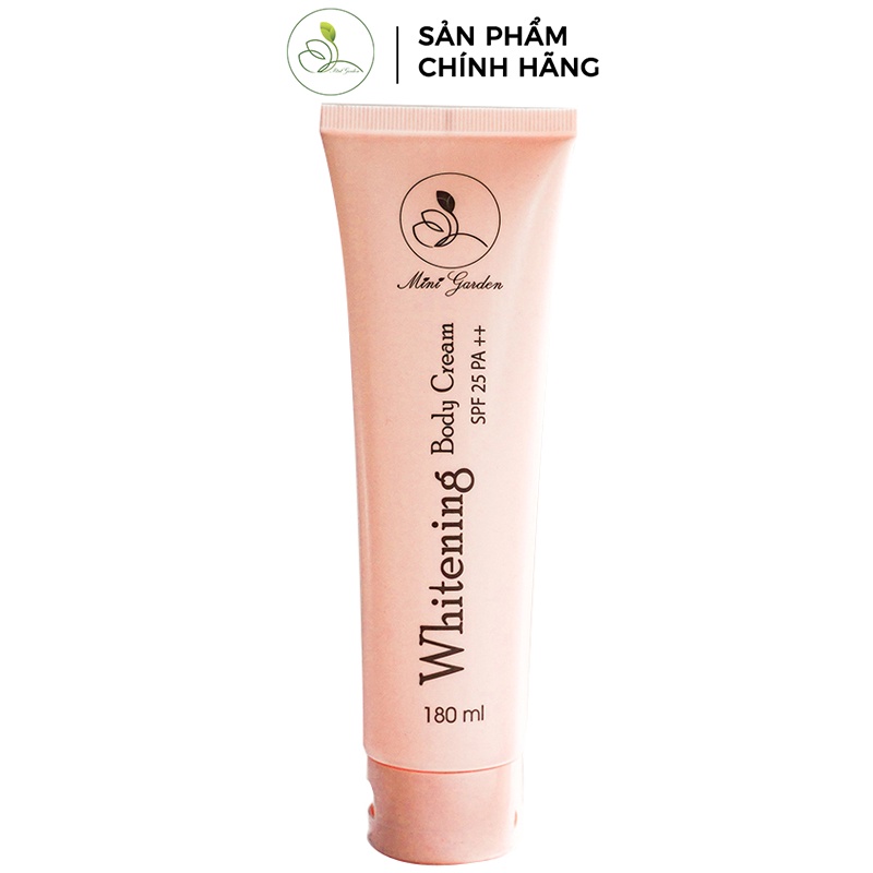 Kem dưỡng toàn thân MINI GARDEN whitening body cream 180ml và túi đựng mỹ phẩm đa năng sắc màu MINI GARDEN 31cm