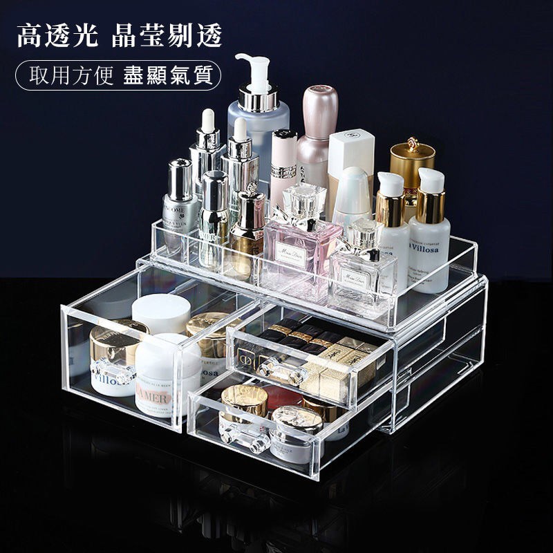 Hộp Đựng Đồ Trang Điểm Bằng Acrylic Trong Suốt Cỡ Lớn Tiện Dụng