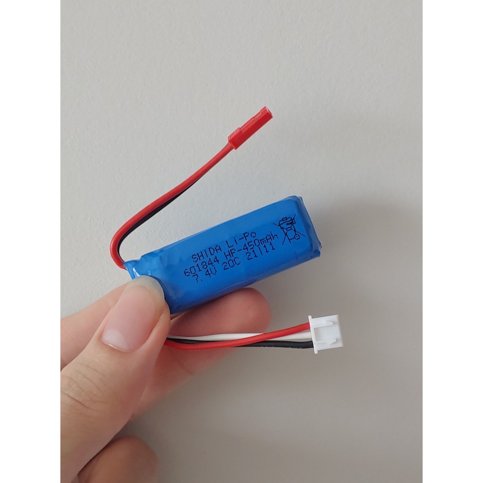Pin lipo 2S 7.4v 450mah cho xe 284131-K989 tăng thời lượng pin - Jact JST