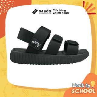 [CHÍNH HÃNG] SANDAL SAADO | BE03 - Black Wolf - Màu Đen Trơn | Giày Sandal Nam Nữ Đi Học Basic