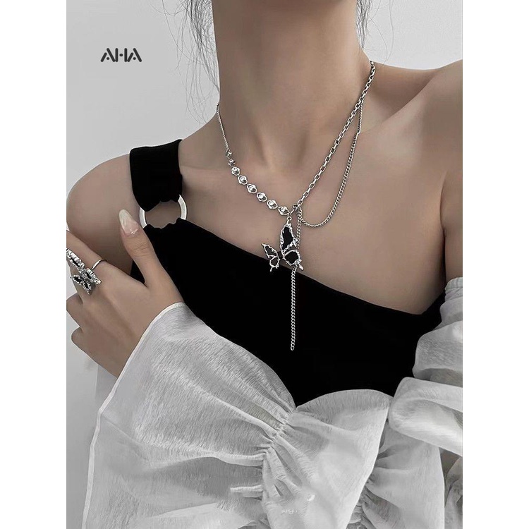 Nhẫn AHA official hình bướm đen có thể điều chỉnh kích cỡ thời trang cho nữ