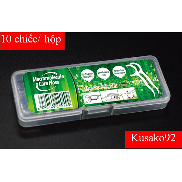 [Mua 2 tặng 1] Tăm chỉ nha khoa Macromolecule hộp 10-50 chiếc/ Dental floss/ Dental floss pick