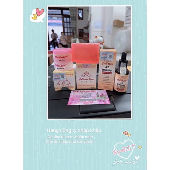 4 món kem collagen plus vit e + serum