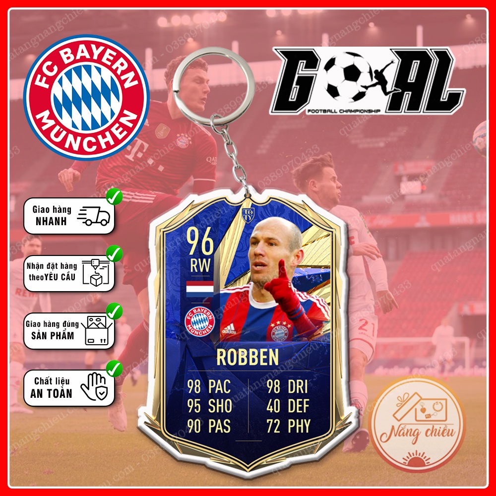 Móc khóa thẻ CLB Bayern Munich Season 2022-2023  - Thiết kế với mọi cầu thủ