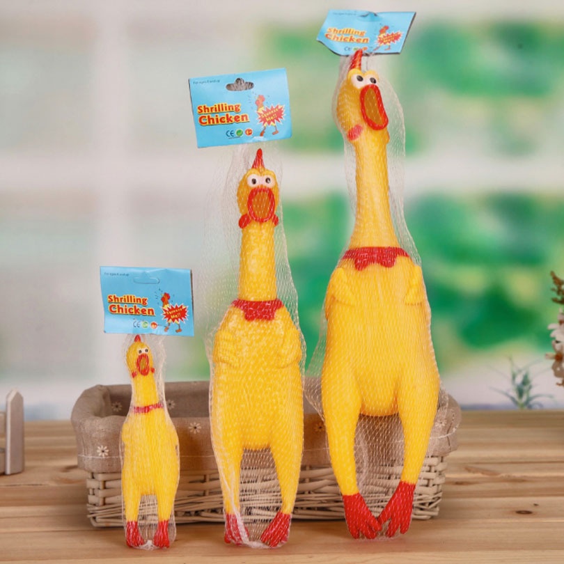 Đồ chơi cho chó mèo cưng hình con gà phát ra tiếng kêu Giúp thú cưng thư giãn sảng khoái - Laila Petshop