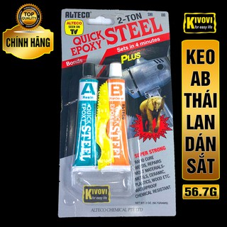 Keo AB 2 Thành Phần Thái Lan LOẠI LỚN Quick Epoxy Steel Alteco 56.7G - Keo Dán Đa Năng Chịu Nhiệt,Dán Nhựa, Đá,..-Kivovi