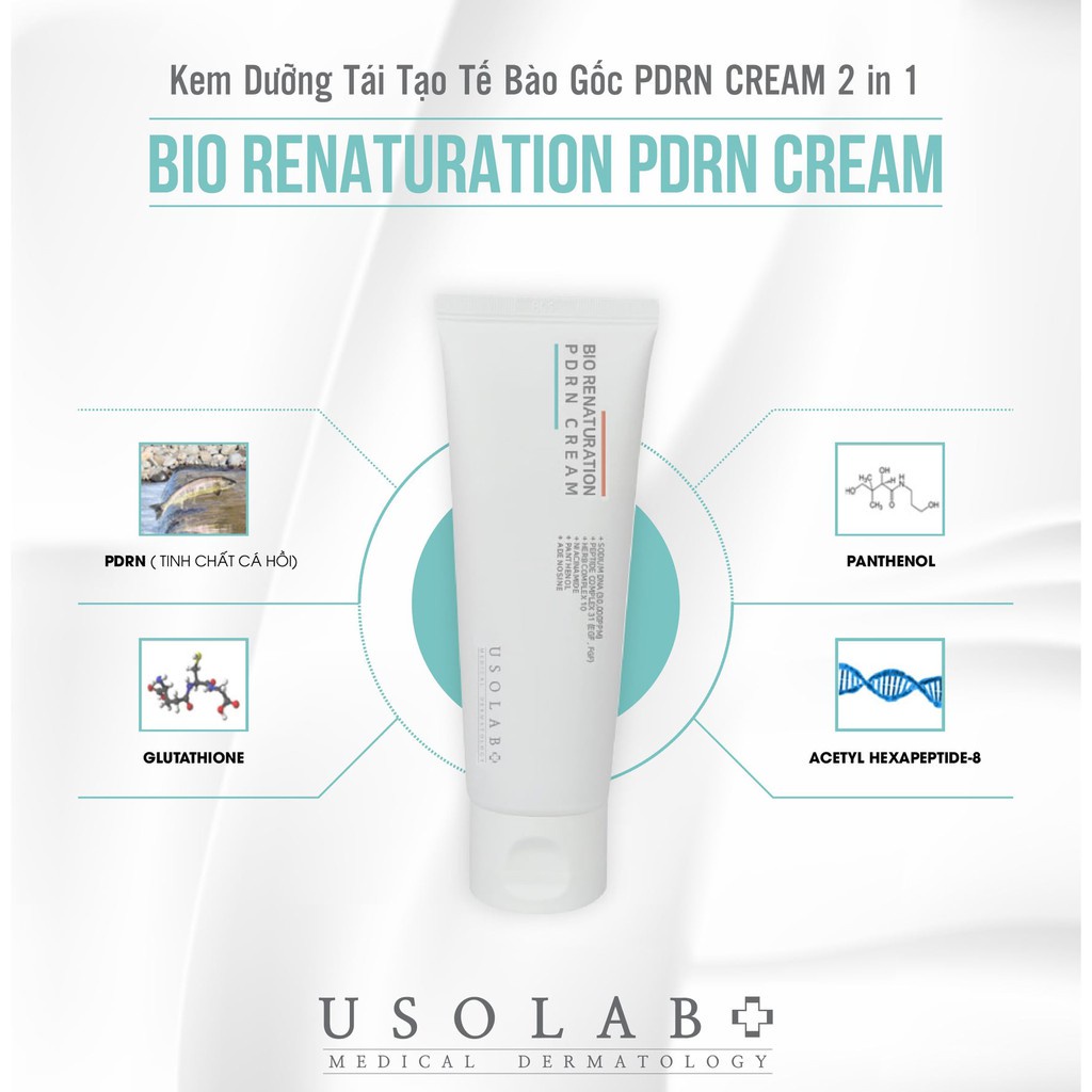 Kem tế bào gốc dưỡng trắng, phục hồi, chống lão hóa Usolab Bio Renaturation PDRN Cream Usolab | BigBuy360 - bigbuy360.vn