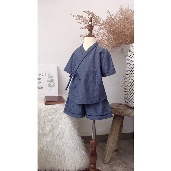 Áo yukata denim cho bé trai bé gái - yukata denim KID