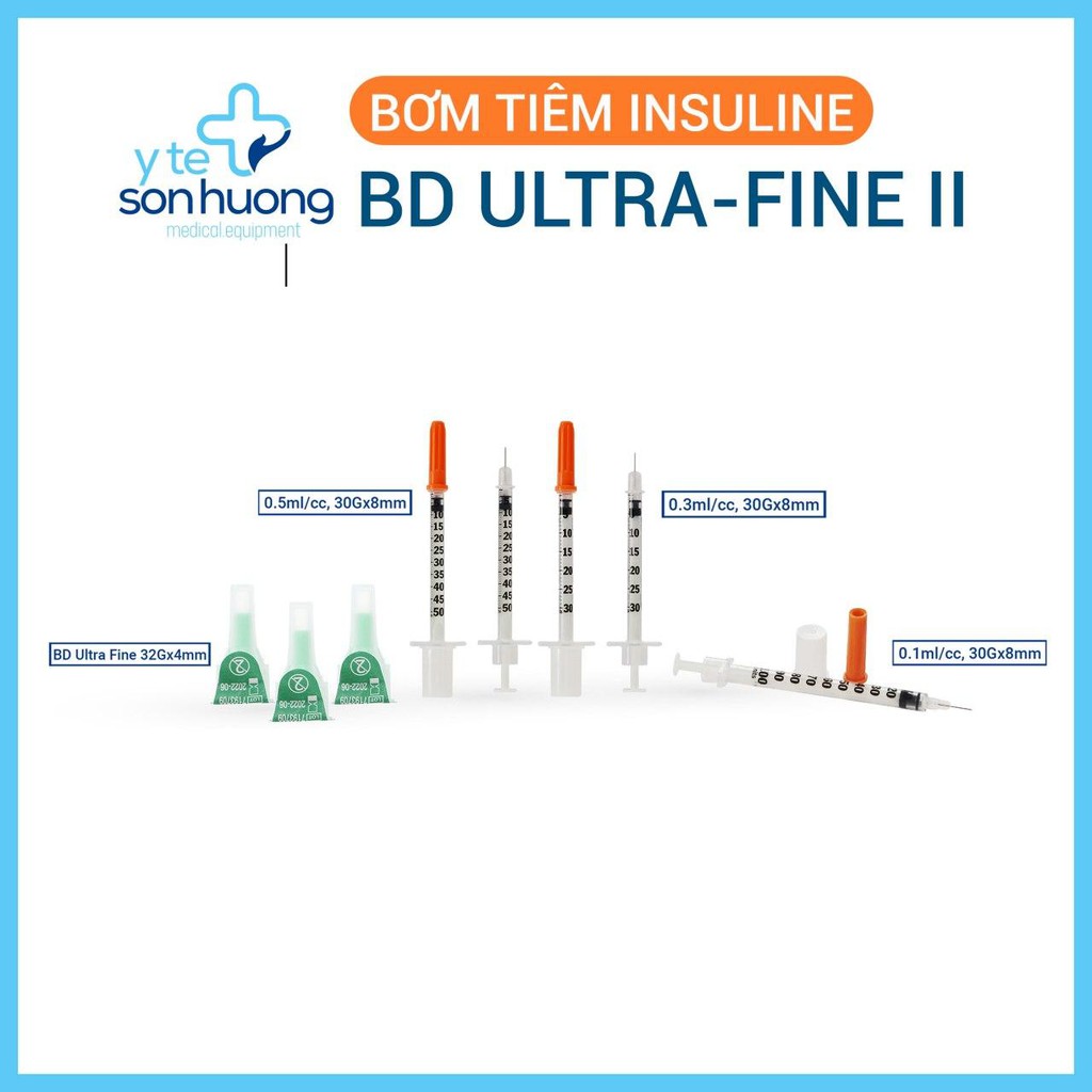 BD ULTRA - FINE (PEN NEEDLES) Kim bút,Kim bánh ú,Đầu kim chích tiểu đường hộp 100 cây