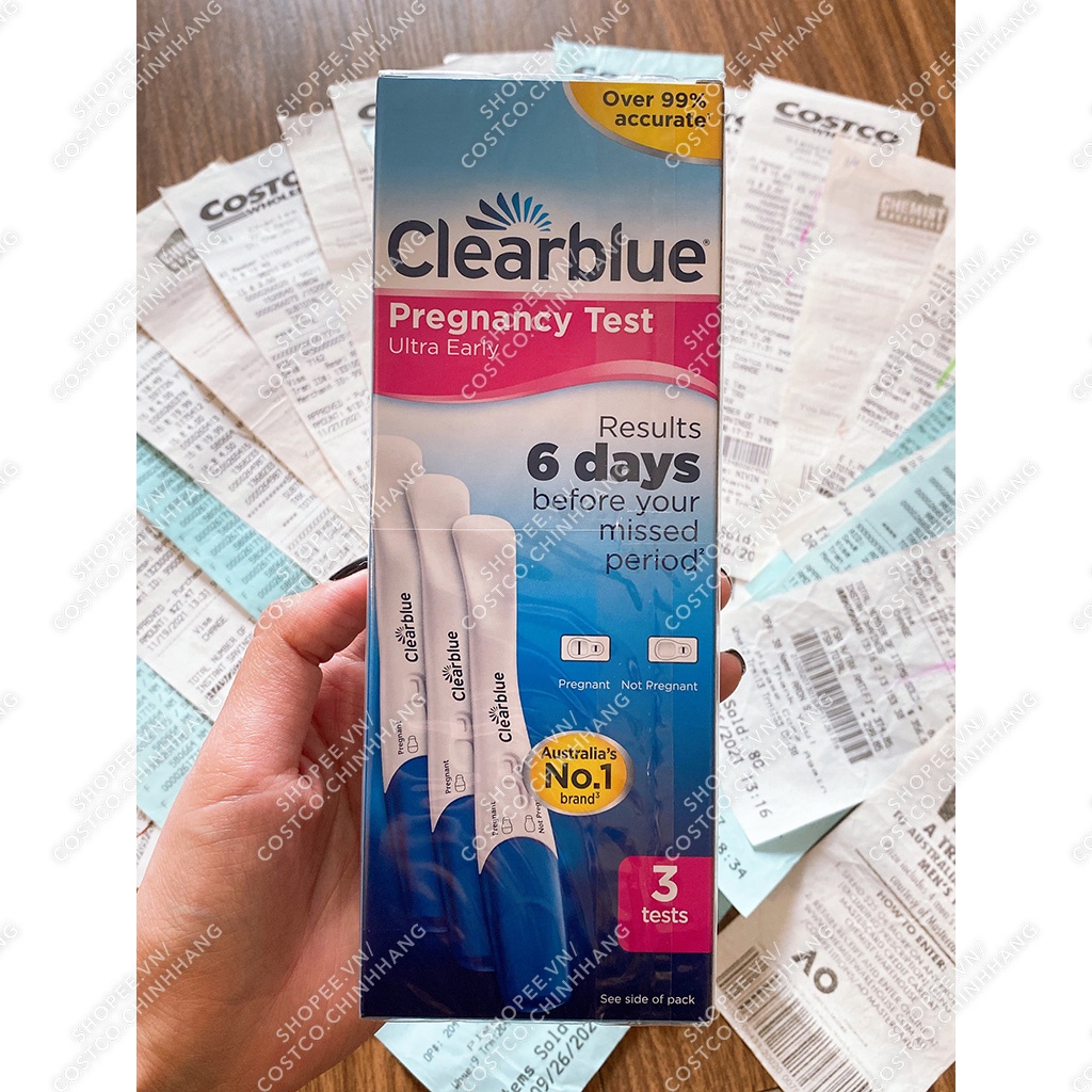 Que thử thai siêu sớm trước 6 ngày trễ kinh, que thử điện tử chính xác 99% Clearblue 6 days