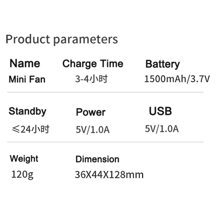Quạt cầm tay Jiashi có sạc USB nhỏ gọn chất lượng cao