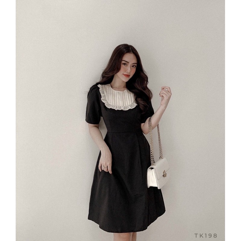 [HÀNG LOẠI 1] Đầm Xoè Phối Bèo Tiểu Thư