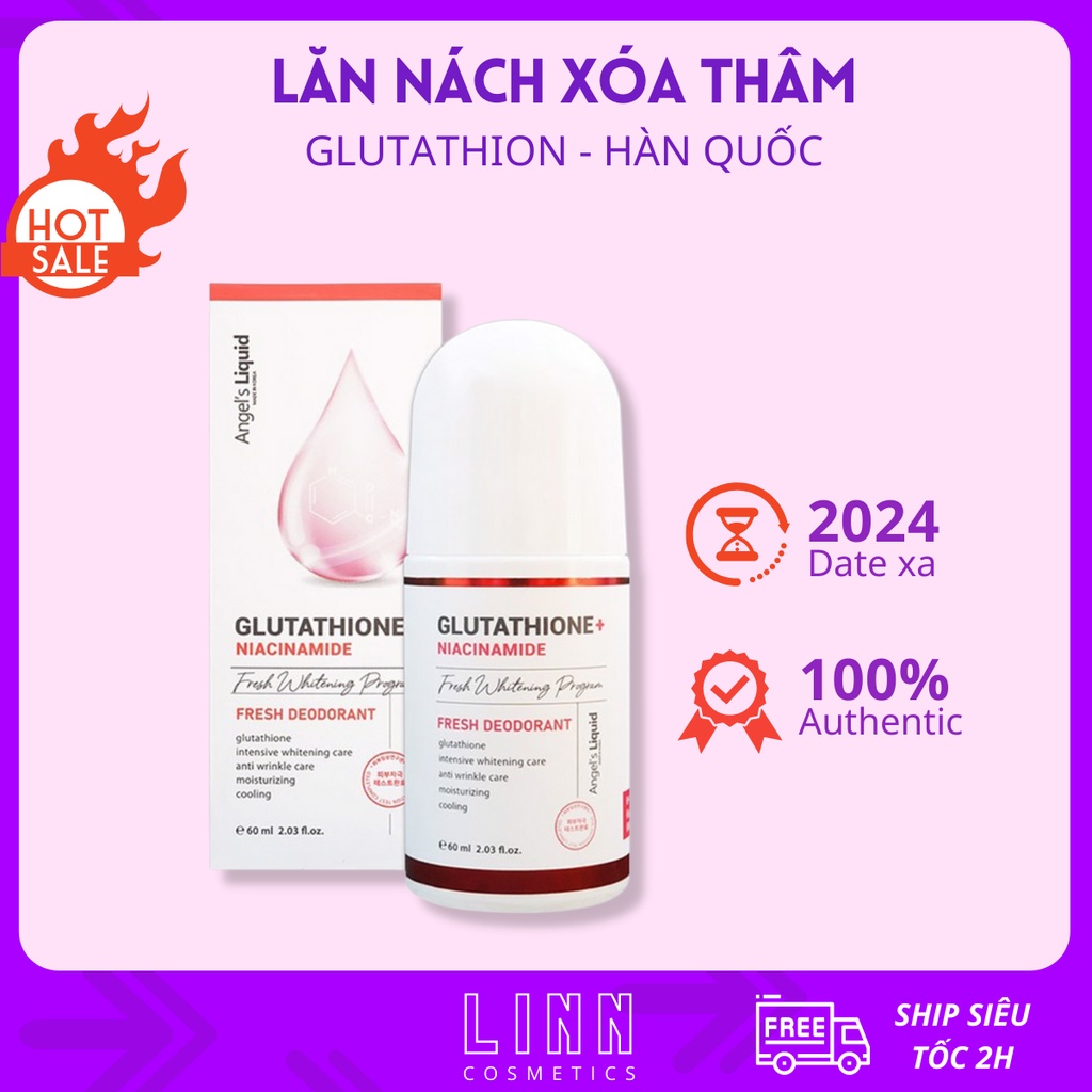 Lăn Nách Ngăn Mùi, Giảm Thâm Vùng Nách Angel’s Liquid Glutathione Fresh-Up Whitening Magic Deo Stick 60ml