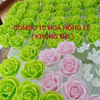 10 ĐẦU HOA HỒNG ĐẤT SÉT ( KHÔNG ĐÀI )