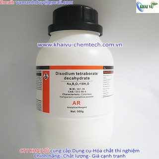 Na2B4O7 disodium tetraborate decahydrate lọ 500g borax 1303-96-4 TINH KHIẾT