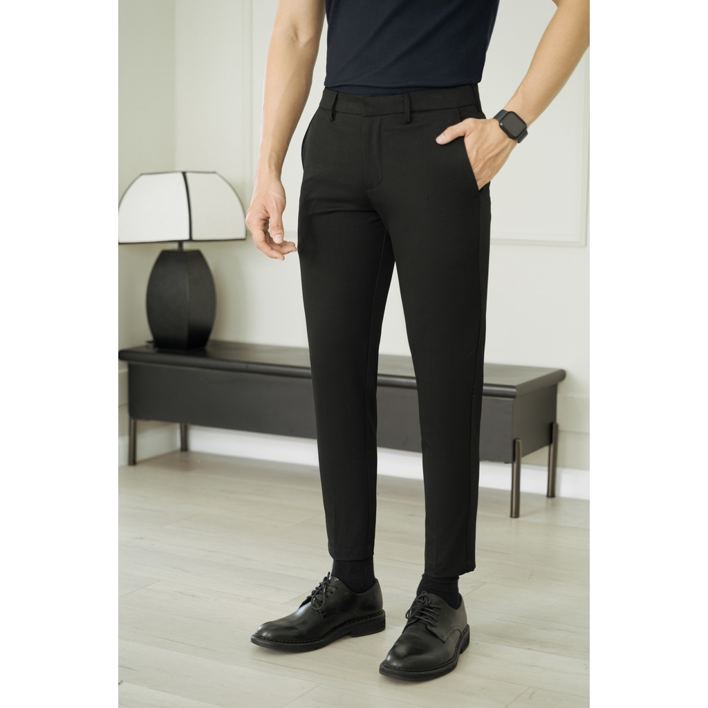 Quần Tây Americus Gosani Co Giãn Màu Đen