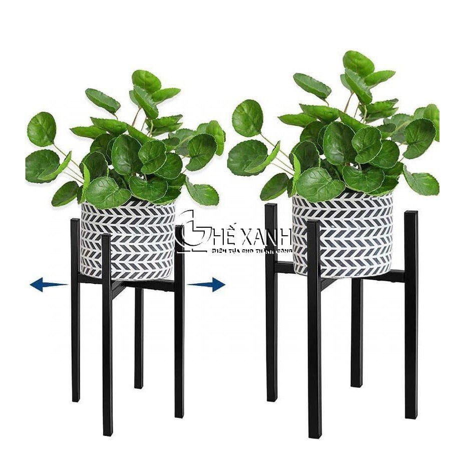 Chân giá đỡ, đôn chậu cây sắt có thể điều chỉnh mở rộng 21-31cm - sắt sơn tĩnh điện