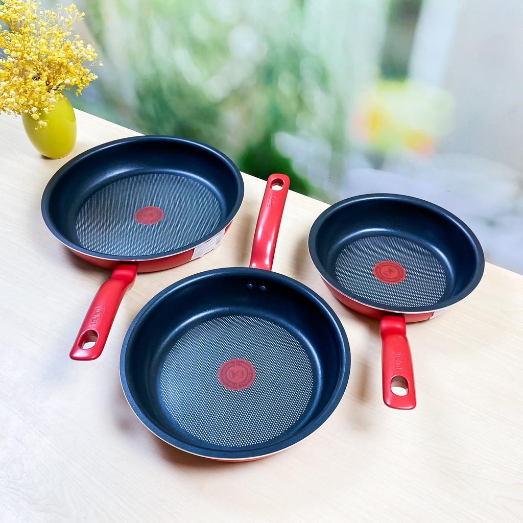 Chảo chống dính Tefal đáy từ cạn lòng 21cm - 24cm - 28cm G1350695 - Chảo Tefal Dùng Được Bếp Từ