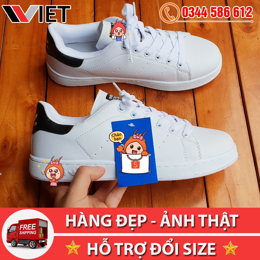 [MIỄN PHÍ SHIP TOÀN QUỐC] Giày Thể Thao Stan Smith Gót Đen Giá Sale