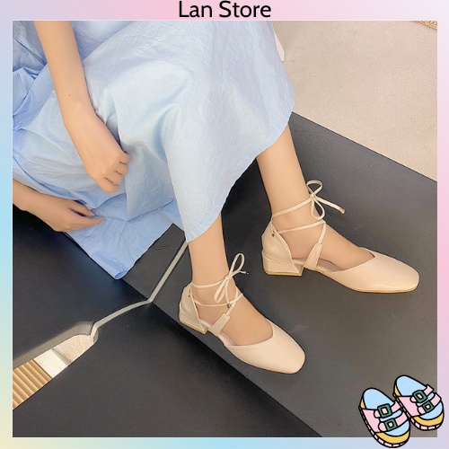 Giày buộc dây phong cách cá tính Hàn Quốc cao 3cm cho nữ - Mã GN46