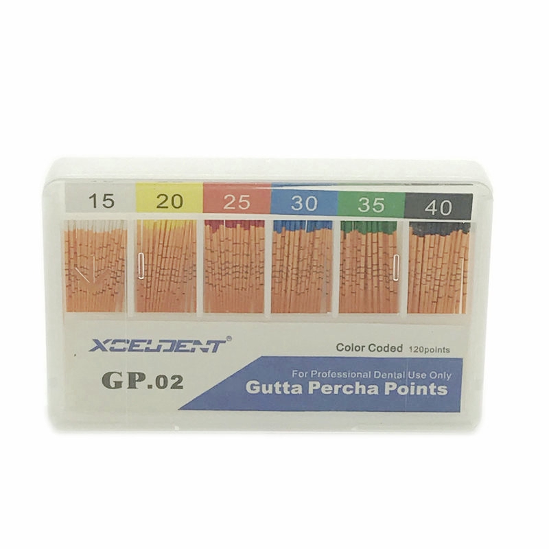 Bộ 120 Côn Guttta Percha dùng để trám răng có vạch chia