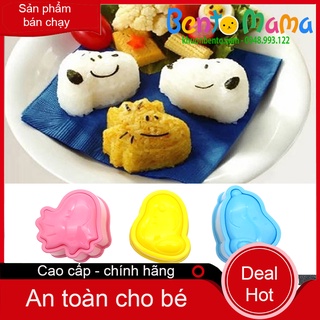 Set 3 khuôn ép cơm bento snoopy