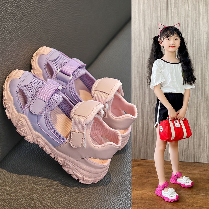 Giày Thể Thao Thiết Kế Mới Thoáng Khí Năng Động Thời Trang Mùa Hè Dành Cho Bé Gái