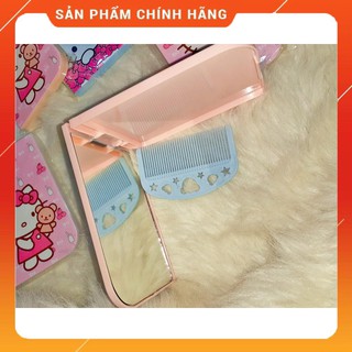 bộ gương + lược Mèo Kitty