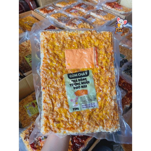 CƠM CHÁY SIÊU CHÀ BÔNG TRỨNG MUỐI PHÔ MAI THƯỢNG HẠNG-GÓI HÚT CHÂN KHÔNG 300GR- SIÊU RẺ