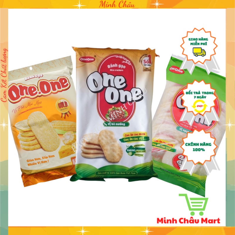 Bánh Gạo One One Vị Phô Mai Ngô/ Bò Nướng /Ngọt Dịu Gói 150g- 230g