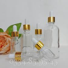 Chai Chiếc Serum thủy tinh cao cấp thân trong  5ml 10ml 20ml 30ml 50ml 100ml phụ kiện du lịch