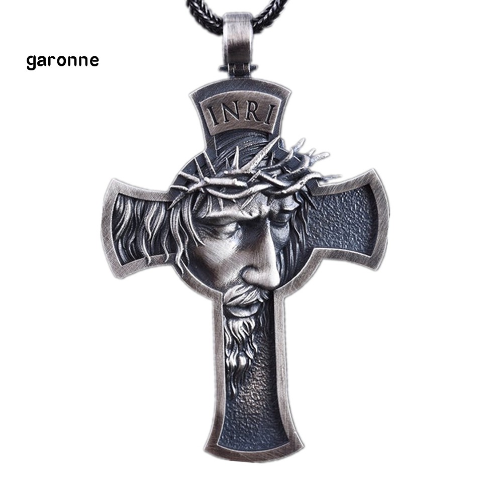Dây chuyền mặt hình chúa Jesus trên thánh giá thời trang nam