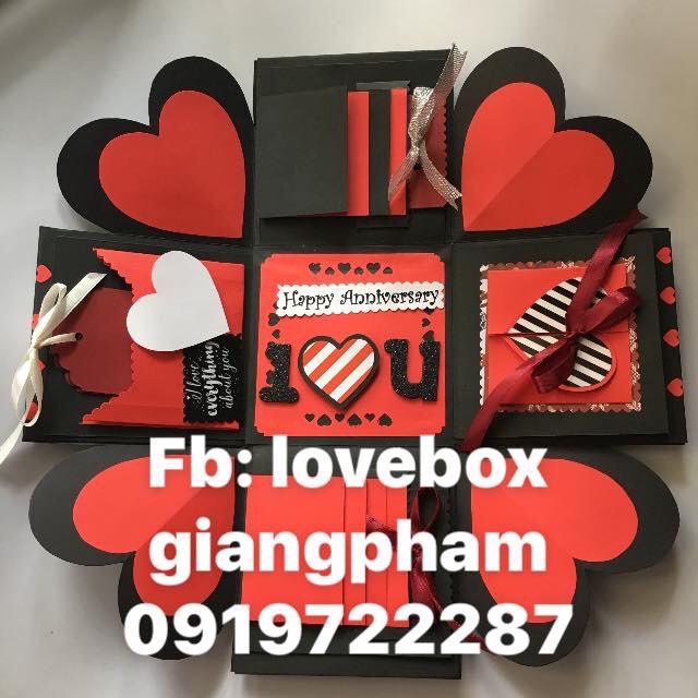 Love box hộp quà ảnh giấy
