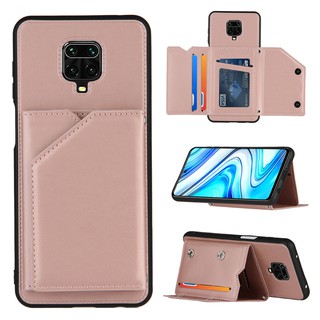 Ốp điện thoại da có ví đựng thẻ tiện dụng cho Xiaomi Poco X3 NFC Redmi 9A 9C Note 9 Pro Max Note 9S