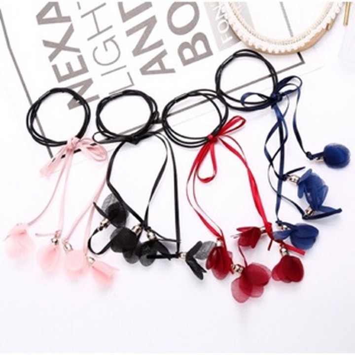 (3 màu) Buộc tóc hoa rơi cổ trang Hàn quốc cột tóc tiểu thư xinh xắn quà tặng dễ thương