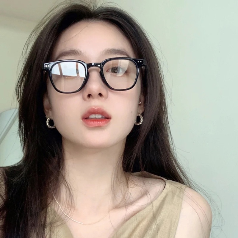 Kính mắt JIUERBA gọng vuông chống tia bức xạ phong cách retro thời trang đơn giản dành cho cả nam và nữ