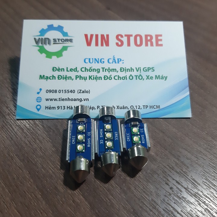 [Vin Store] - Đèn LED Trần Ô Tô Xe Hơi Cao Cấp Chip CREE dùng cho nội thất và biển số