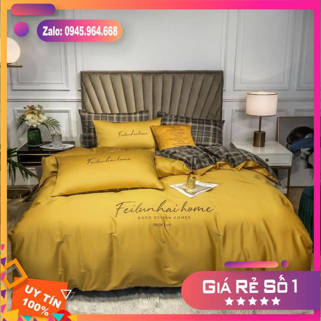 Sét chăn ga gối lụa thêu nhập khẩu hót hít 2020