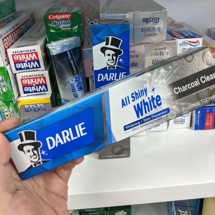 Kem đánh răng DARLIE All Shiny White Charcoal Clean 140g Kem đánh răng ông tây (than hoạt tính)