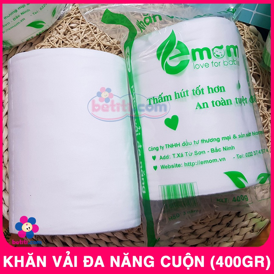 Khăn Vải Khô Đa Năng Emom Dạng CUỘN Tiện Lợi (400gr) - BTT00687